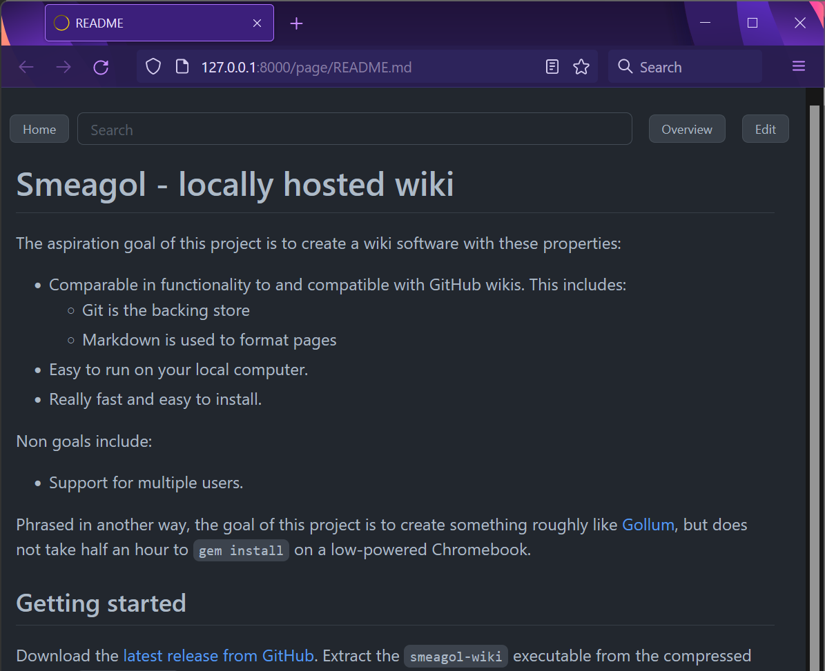 GitHub - journeyman-cc/smeagol: Simple Wiki engine inspired by Gollum